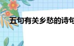 五句有关乡愁的诗句（有关乡愁的诗句）