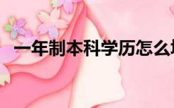 一年制本科学历怎么填（一年制本科学历）