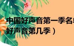 中国好声音第一季名单霍尊哪一期（霍尊中国好声音第几季）
