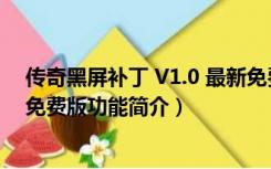 传奇黑屏补丁 V1.0 最新免费版（传奇黑屏补丁 V1.0 最新免费版功能简介）