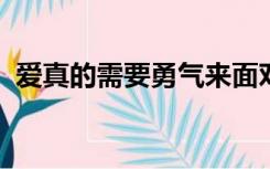 爱真的需要勇气来面对流言蜚语出自哪首歌