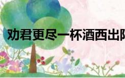 劝君更尽一杯酒西出阳关无故人的意思是啥