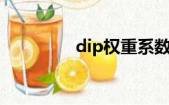 dip权重系数（权重系数）