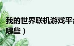 我的世界联机游戏平台（我的世界联机平台有哪些）