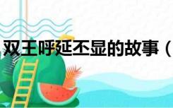 双王呼延丕显的故事（呼延丕显12岁封双王）