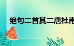 绝句二首其二唐杜甫的意思（甫的意思）