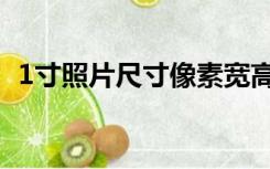 1寸照片尺寸像素宽高（1寸照片尺寸大小）