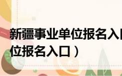 新疆事业单位报名入口官网（新疆喀什事业单位报名入口）
