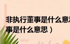 非执行董事是什么意思有什么权利（非执行董事是什么意思）