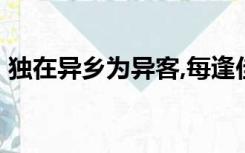 独在异乡为异客,每逢佳节倍思亲 是什么节日