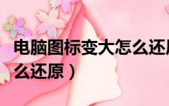 电脑图标变大怎么还原很小（电脑图标变大怎么还原）