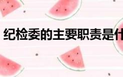纪检委的主要职责是什么（纪委的主要职责）