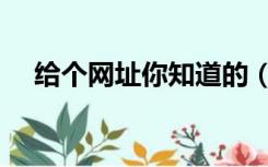 给个网址你知道的（求个网站你知道的）