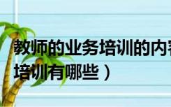 教师的业务培训的内容包含有哪些（教师业务培训有哪些）