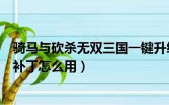 骑马与砍杀无双三国一键升级兵（骑马与砍杀三国无双破解补丁怎么用）