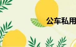 公车私用如何处理