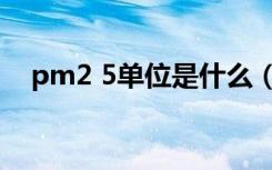 pm2 5单位是什么（pm2 5单位是什么）