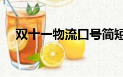 双十一物流口号简短（双十一物流口号）
