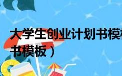 大学生创业计划书模板下载（大学生创业计划书模板）