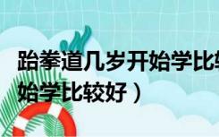 跆拳道几岁开始学比较好男孩（跆拳道几岁开始学比较好）