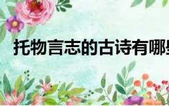 托物言志的古诗有哪些（托物言志的古诗）