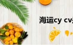 海运cy cv是什么意思