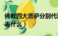 佛教四大菩萨分别代表什么（四大菩萨分别代表什么）