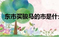 东市买骏马的市是什么意思（东市买骏马）