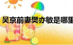 吴京前妻樊亦敏是哪里人（吴京前妻樊亦敏）