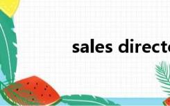 sales director是什么意思