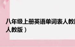 八年级上册英语单词表人教版图片（八年级上册英语单词表人教版）