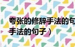 夸张的修辞手法的句子10个字（夸张的修辞手法的句子）