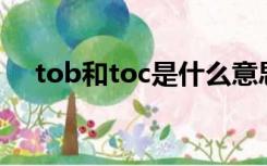 tob和toc是什么意思（toc是什么意思）