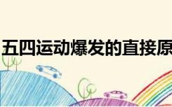 五四运动爆发的直接原因是新文化运动的推动
