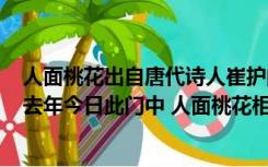 人面桃花出自唐代诗人崔护的（唐朝诗人崔护有诗  ldquo 去年今日此门中 人面桃花相映红 人）