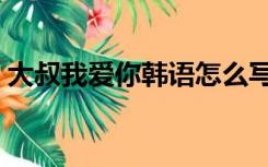 大叔我爱你韩语怎么写（我爱你韩语怎么写）