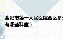 合肥市第一人民医院西区是公立（合肥市第一人民医院西区有哪些科室）