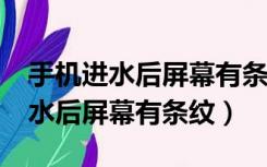 手机进水后屏幕有条纹还能变好吗?（手机进水后屏幕有条纹）