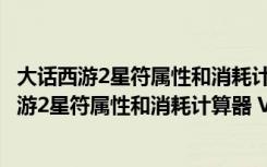 大话西游2星符属性和消耗计算器 V1.0 绿色免费版（大话西游2星符属性和消耗计算器 V1.0 绿色免费版功能简介）