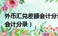 外币汇兑差额会计分录怎么做（外币汇兑差额会计分录）