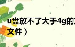 u盘放不了大于4g的文件（u盘不能放超过4g文件）