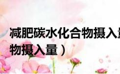 减肥碳水化合物摄入量怎么算（减肥碳水化合物摄入量）