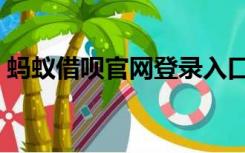 蚂蚁借呗官网登录入口（蚂蚁借呗官网登录）
