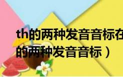 th的两种发音音标在四线三格上的书写（th的两种发音音标）
