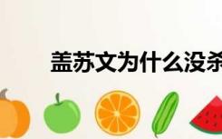 盖苏文为什么没杀程咬金（盖苏文）