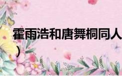 霍雨浩和唐舞桐同人小说（霍雨浩狂x唐舞桐）