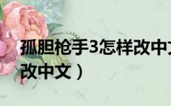 孤胆枪手3怎样改中文模式（孤胆枪手3怎样改中文）