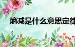 熵减是什么意思定律（熵减是什么意思）