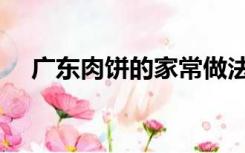 广东肉饼的家常做法（肉饼的家常做法）