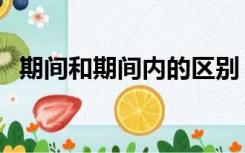 期间和期间内的区别（期间与其间的区别）